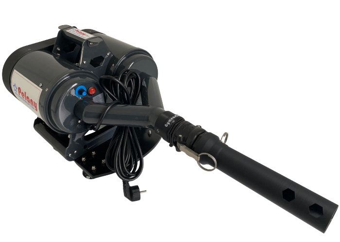 Tyfon B6400 Dobbelt Elefant blæser.
Vi leverer den, så den passer til jeres airtrack.
Tyfon B6400 kan både fylde og tømme jeres airtrack.