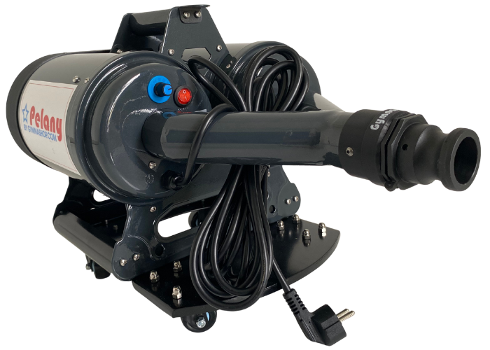 Tyfon B6400 Dobbelt Elefant blæser.
Vi leverer den, så den passer til jeres airtrack.
Tyfon B6400 kan både fylde og tømme jeres airtrack.