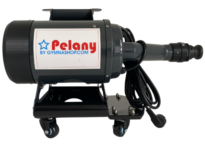 Tyfon B6400 Dobbelt Elefant blæser.
Vi leverer den, så den passer til jeres airtrack.
Tyfon B6400 kan både fylde og tømme jeres airtrack.