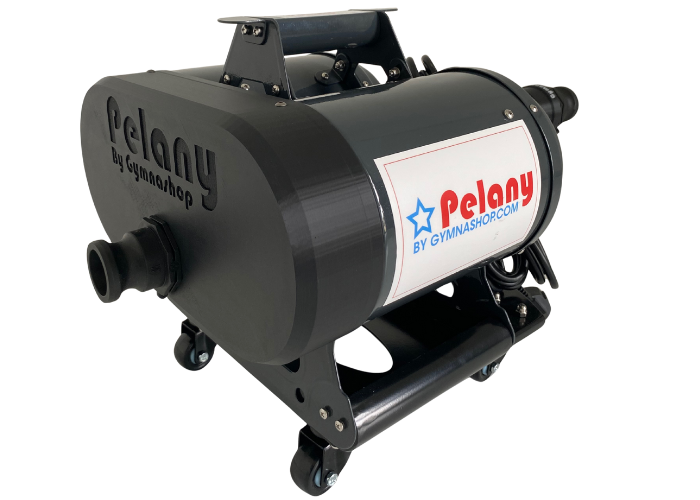 Tyfon B6400 Dobbelt Elefant blæser.
Vi leverer den, så den passer til jeres airtrack.
Tyfon B6400 kan både fylde og tømme jeres airtrack.