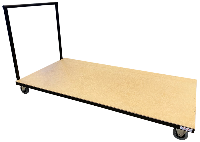 Universalvogn til gymnastikredskaber.
Bøjlen kan tages af hvis der er behov for det.
Men træplade på bunden.
Vognen er 1 meter bred og 2 meter lang.
Praktisk vogn til måtter og skumredskaber.
Dansk kvalitet.
Robust vogn.
Kan bruges til alle typer gy