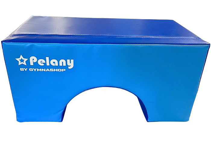 Skumklods med firkantet hul. Hullet har en diameter på 30 cm.