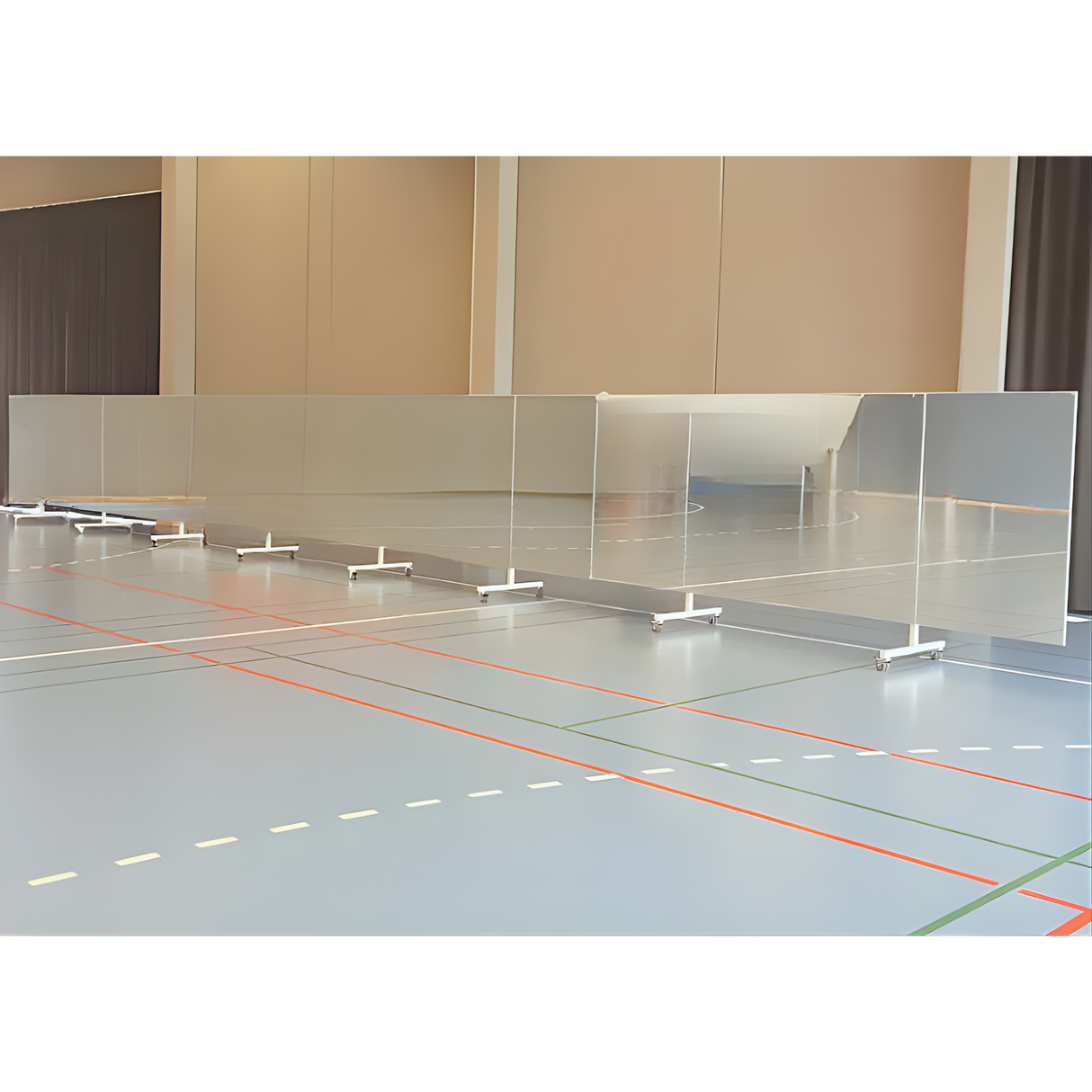 Mobil spejlvæg med sidespejle L300 cm