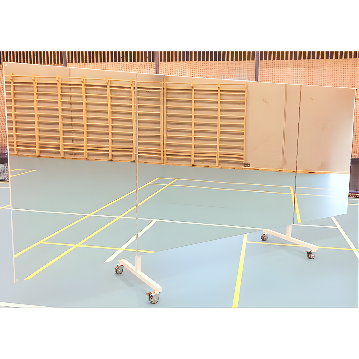 Mobil spejlvæg med sidespejle L300 cm