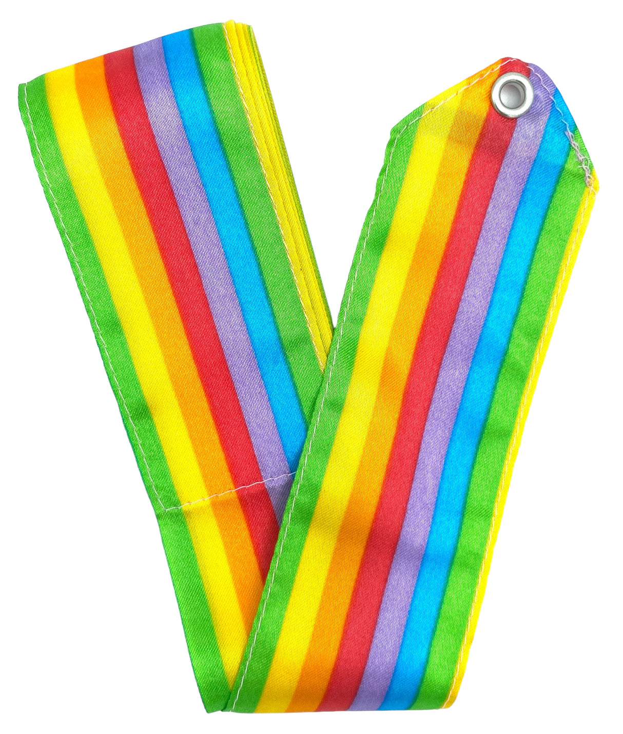 MALA vimpel i regnbuefarver.
Passer til alle aldersgrupper, da vimplen kan tilpasses til den ønskede længde.
5 cm bredt rayonbånd.
Stav sælges særskilt.
Vimpler er et håndredskab til både nybegyndere og erfarne gymnaster.
Vimpler kan udfordre de