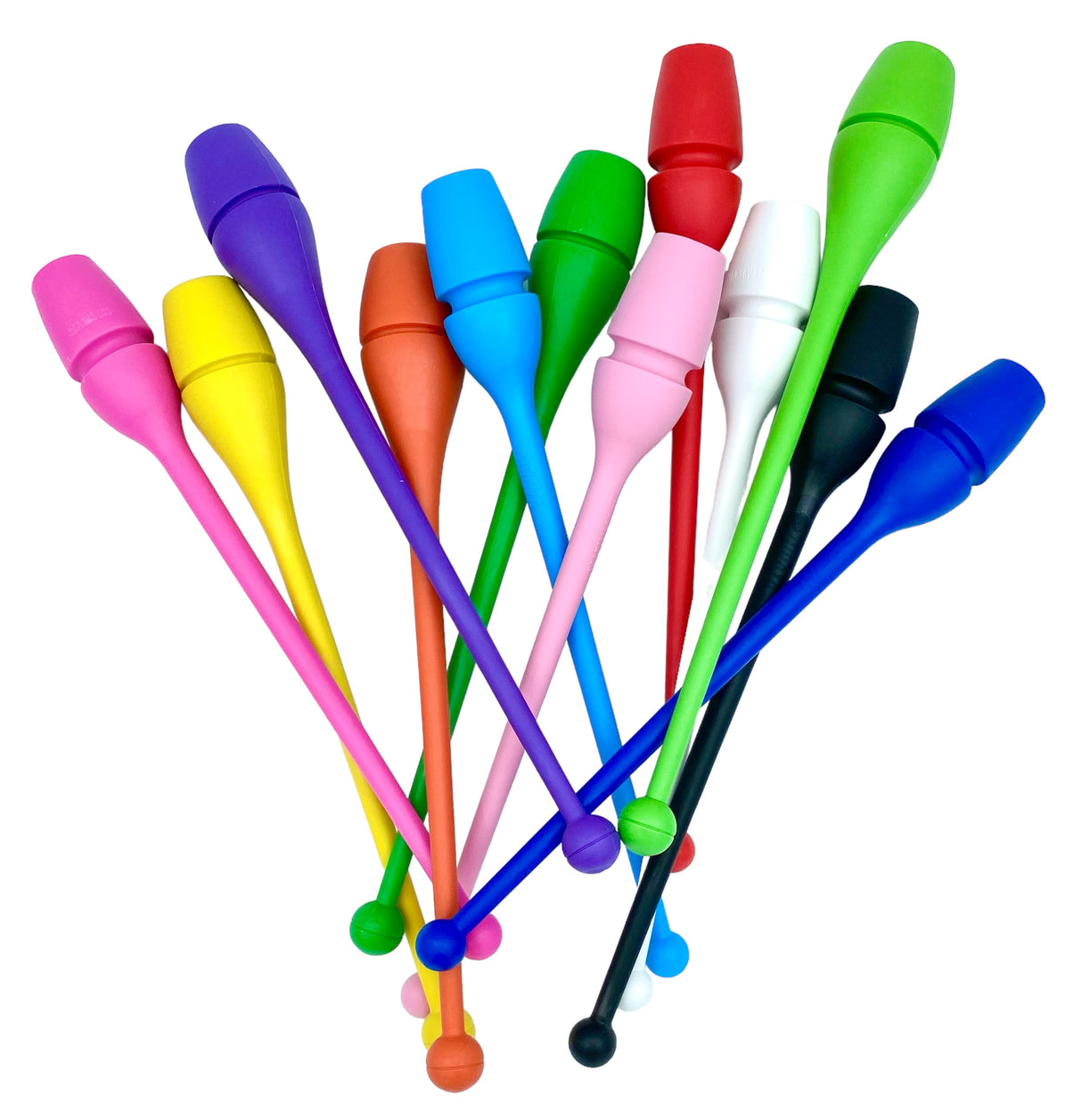 Køller til rytmisk gymnastik, træning, opvisning og konkurrence.
FIG-godkendt til konkurrence.
41 cm lang, hvilket passer til junior/ungdom og voksen.
Håndredskab som giver gymnasten træning i sving, kast, balance, koordination og kontrol. Derudove