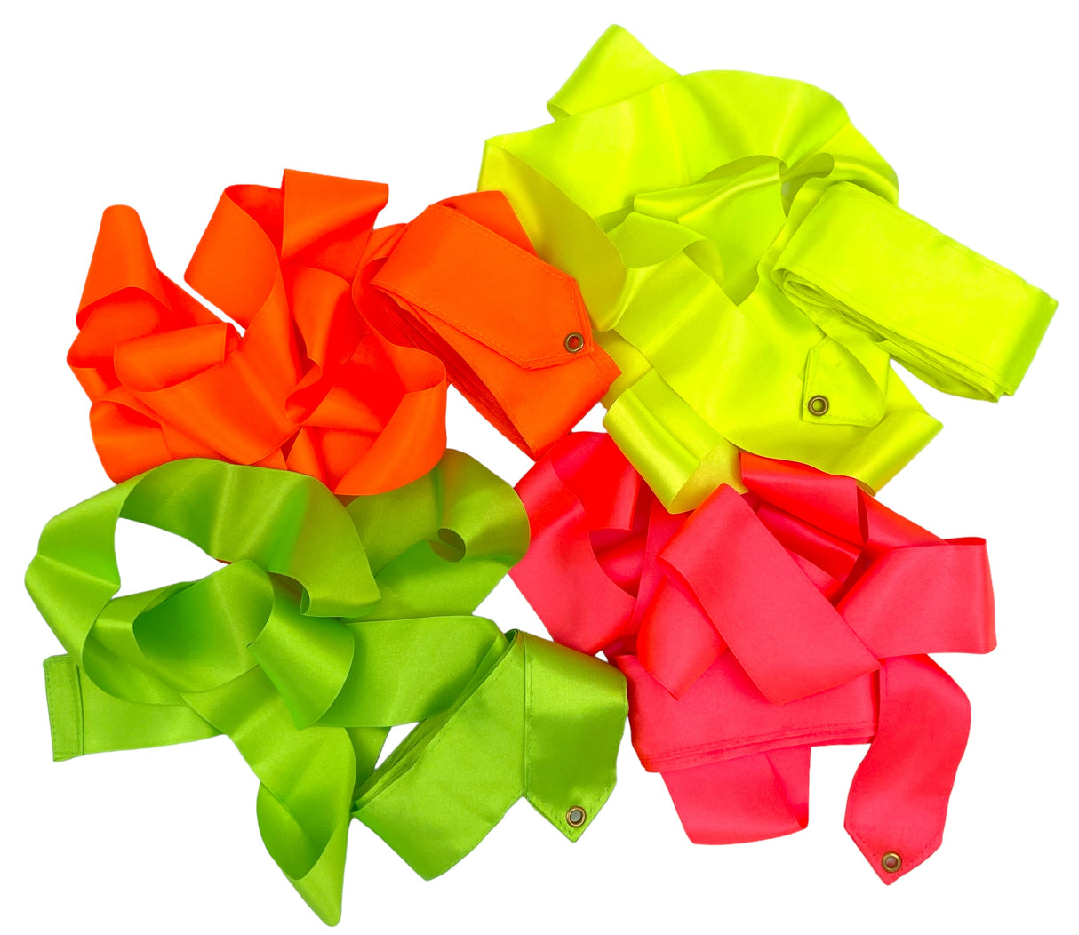 Amaya Vimpel til rytmisk gymnastik.
Amayas vimpel er det perfekte valg for rytmiske gymnaster, uanset om det er til træning eller opvisning.
Vimplerne er 6 meter lange og er lette nok til at bevæge sig elegant gennem luften, men har stadig tilstrækk