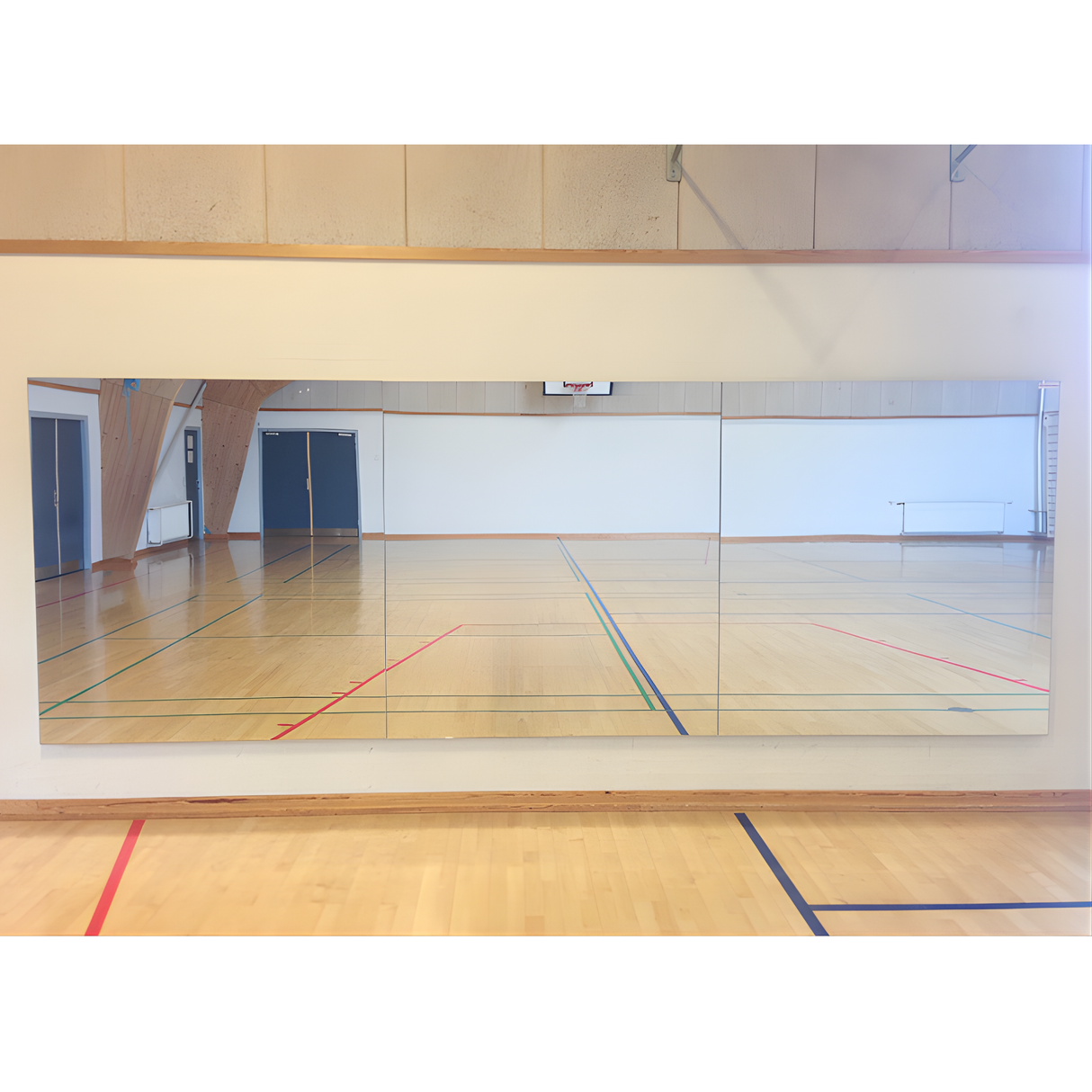 Plademonteret spejl B200xH160 cm