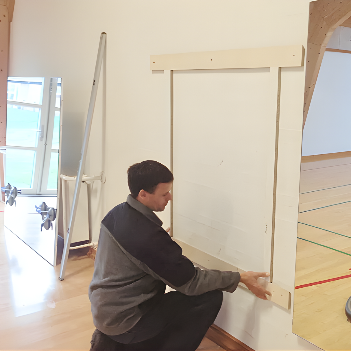 Plademonteret spejl B200xH160 cm