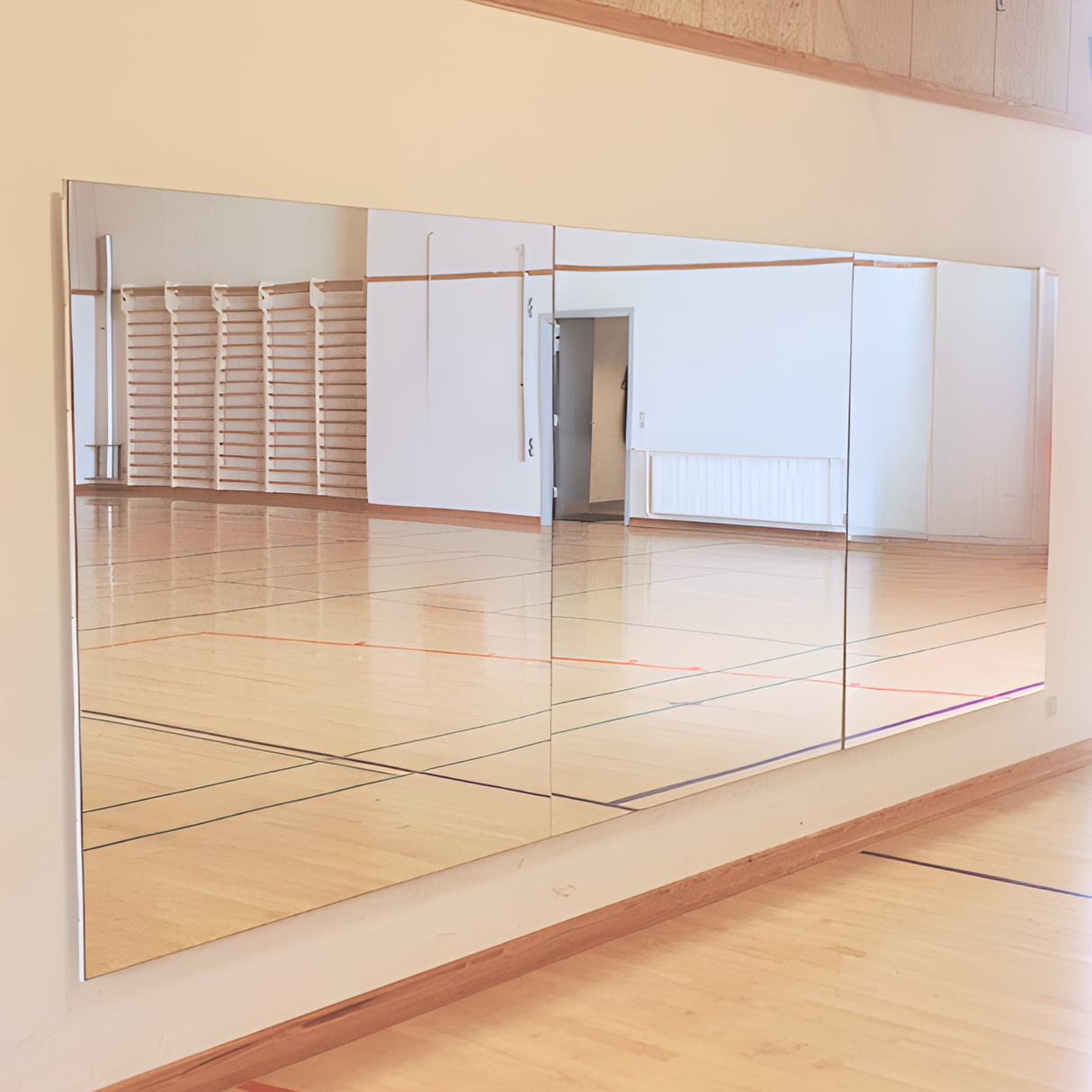 Plademonteret spejl B200xH160 cm