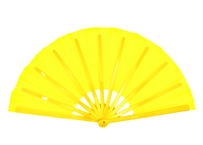 Gul gymnastikvifte.
Oplev elegance og effekt på opvisningsgulvet med vores gymnastikvifte. Denne vifte fås i flere forskellige farver, så du kan vælge den, der passer bedst til din stil og optræden. Når viften er udslået, måler den imponerende 60 cm