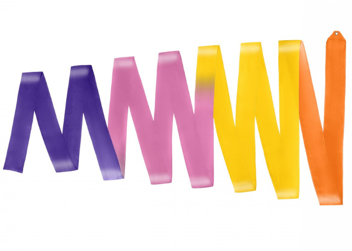 33027012 Amaya MULTICOLOR competition ribbon Orange-Yellow-Pink-Purple