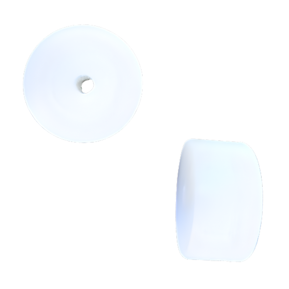 Afstandsklods og skive til væghængte spejlskabe