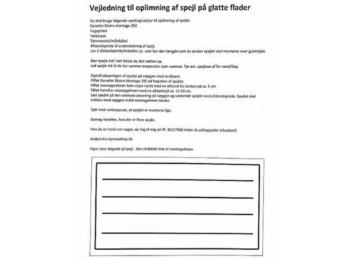 Spejl B100xH160 cm