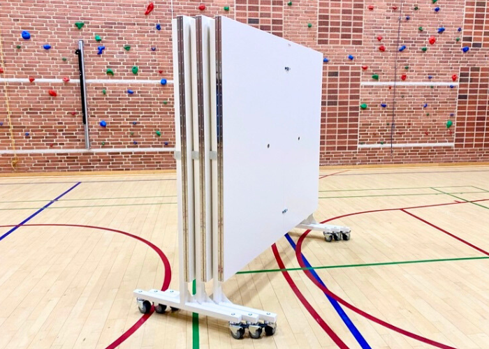 Mobil spejlvæg med sidespejle L400 cm