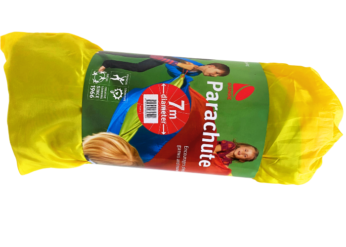 Faldskærm til gymnastik i bedste kvalitet.
Ø700 cm
Fremstillet af rivfast ripstop nylon.
Flerfarvet i regnbuens farver.
20 håndtag.