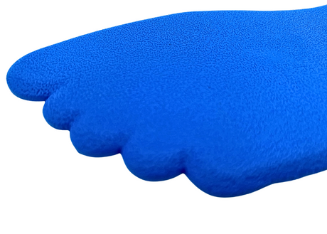 Sæt bestående af en venstre- og en højre fod.

Lyseblå markeringsfødder i skridsikkert gummi, fødderne har nubret bagside som sikre at de ligger fast på gulv eller redskab.

Markeringsfødder er velegnet til indlæring af korrekt fodstilling i forskell