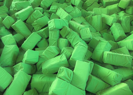 Grønne skumklodser leveret fra Gymnashop.dk til Aabybro Sportsefterkole