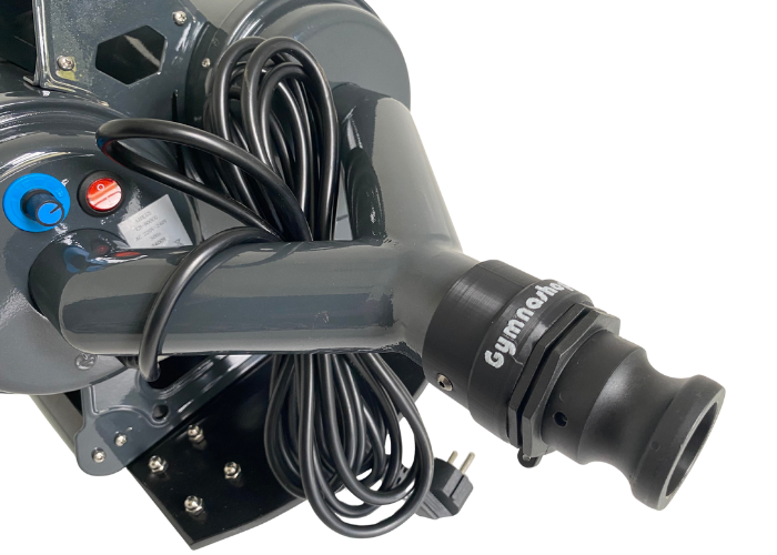 Tyfon B6400 Dobbelt Elefant blæser.

Vi leverer den, så den passer til jeres airtrack.
Tyfon B6400 kan både fylde og tømme jeres airtrack.
