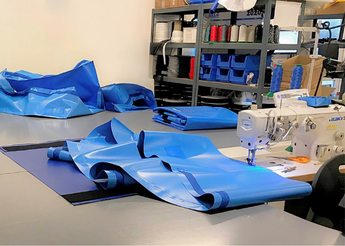 Strækstofbetræk til springgrav 632x600x20cm incl. 10 cm velcro