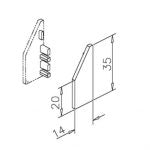 2 stk afslutningstykker til 6 mm. aluskinne