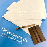 10 stk. logo i hvid folie