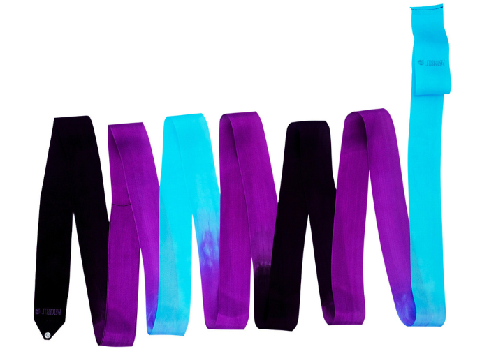 Pastorelli SHADED 6 m ribbon - Black Violet Sky blue 03218