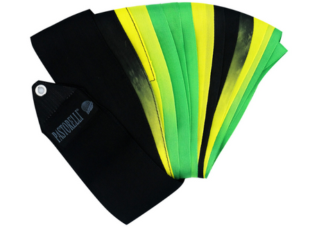 Pastorelli SHADED 6 m ribbon - Black Yellow Green 02861