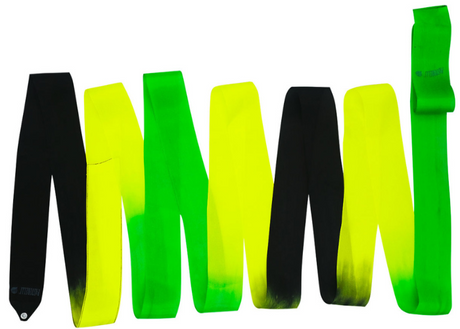 Pastorelli SHADED 6 m ribbon - Black Yellow Green 02861