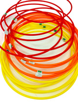 Amaya tøndebånd, rød, findes i diameter 75 og 89 cm. 
Superfint tøndebånd til rytmisk gymnastik, træning og opvisning. Tøndebåndstape er unødvendigt, da tøndebåndet allerede har en flot rød farve, men hvis man f.eks. ønsker et stribet look kan dekore