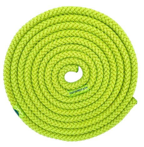 Sjippetov Pastorelli PATRASSO, Limegrøn.
Ensfarvet sjippetov med god vægt og tyngde til rytmisk gymnastik, opvisning og konkurrence.
Dette produkt er F.I.G. godkendt og kan bruges til konkurrencer.
Nylontov på 315 cm.