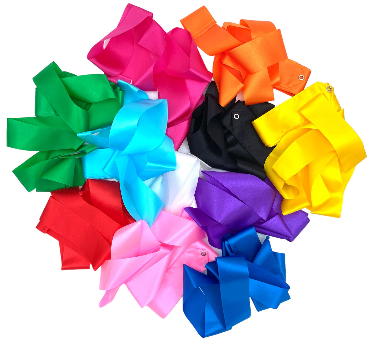 MALA vimpler fås i mange forskellige flotte, klare farver - Grøn, Hvid, Gul, Blå, Rød, Lyseblå, Pink, Orange, Lilla, Sort, Lyserød. 

Passer til alle aldersgrupper, da vimplen kan tilpasses til den ønskede længde.

5 cm bredt rayonbånd.
Stav sælges s