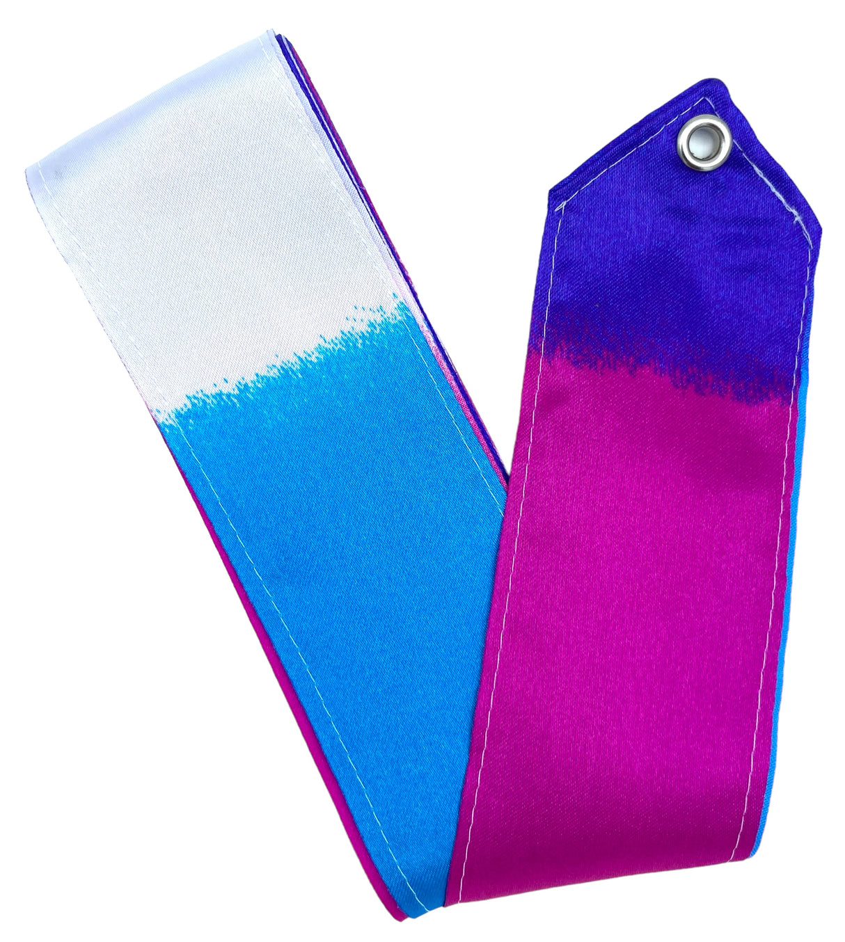 MALA vimpel i Blå, Hvid og Lyserød. 

Passer til alle aldersgrupper, da vimplen kan tilpasses til den ønskede længde.

5 cm bredt rayonbånd.
Stav sælges særskilt.

Vimpler er et håndredskab til både nybegyndere og erfarne gymnaster. 
Vimpler kan udfo