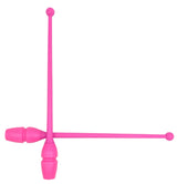 MASHA gymnastikkølle fra Pastorelli med både bounceeffekt og connectable.
Bounce betyder at køllen er lavet af gummi og derfor kan stødes mod gulvet og springe tilbage.
Connectable betyder at køllerne kan også sættes sammen i forlængelse af hinanden.