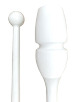 MASHA gymnastikkølle fra Pastorelli med både bounceeffekt og connectable.
Bounce betyder at køllen er lavet af gummi og derfor kan stødes mod gulvet og springe tilbage.
Connectable betyder at køllerne kan også sættes sammen i forlængelse af hinanden.