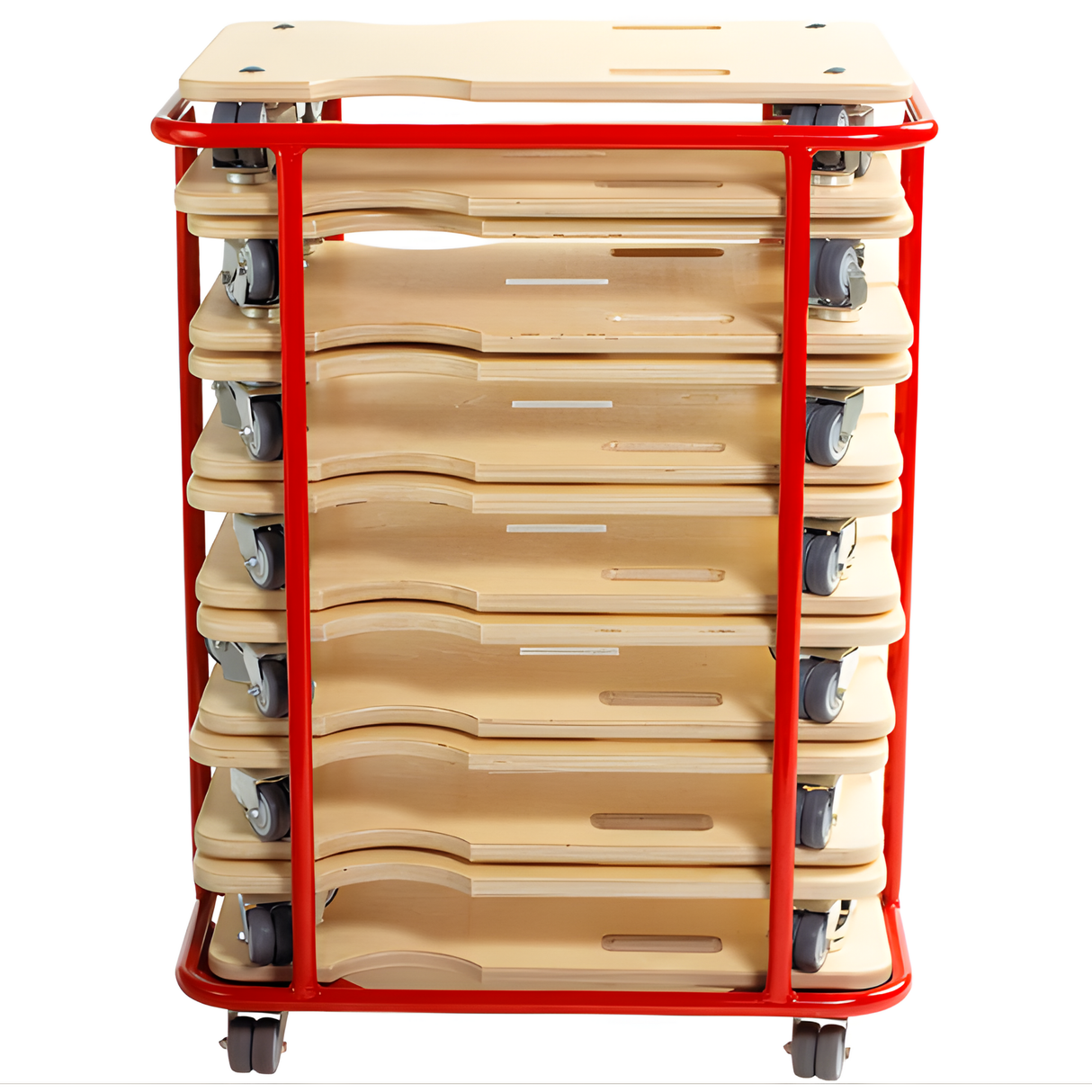 Opbevaringsvogn til 14 stk. rullebrædder