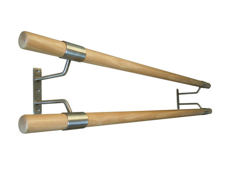 Lukket dobbelt vægbeslag til balletstang